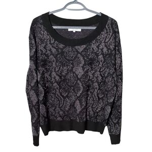 John‎ + Jenn Size Medium Rainbow Metallic Knit Pullover Sweater